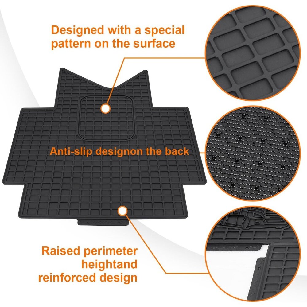 Floor Mats fit for Freightliner Cascadia 2018-2023 | Heavy Duty Truck Floor Rubb - Picture 5 of 7